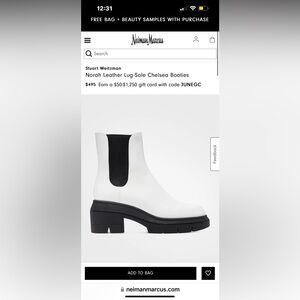 Stuart Weitzman Norah Leather Lug-Sole Chelsea Booties